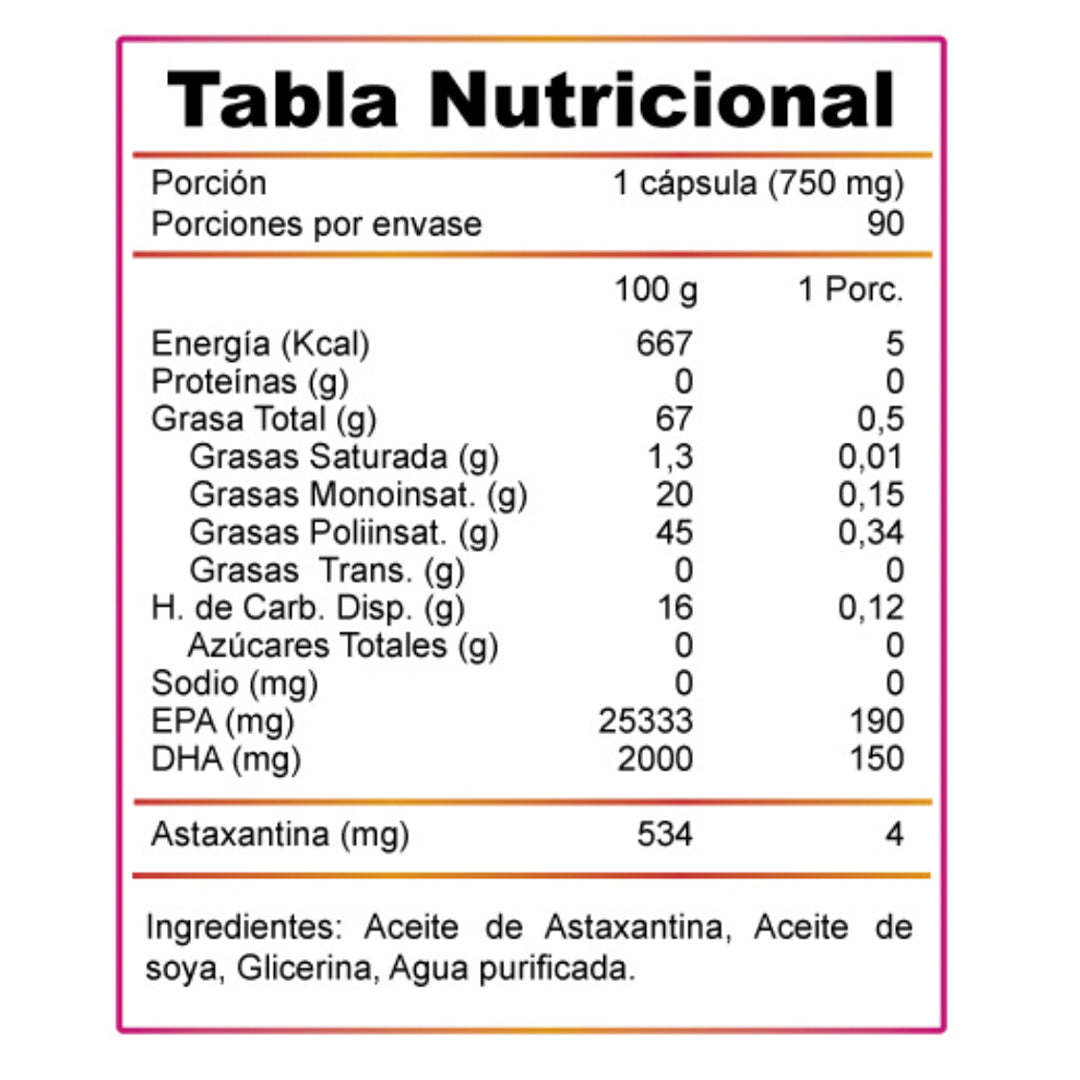 Astaxantina antioxidante 90 cápsulas Winkler--One Nutrition-WINKLER NUTRITION