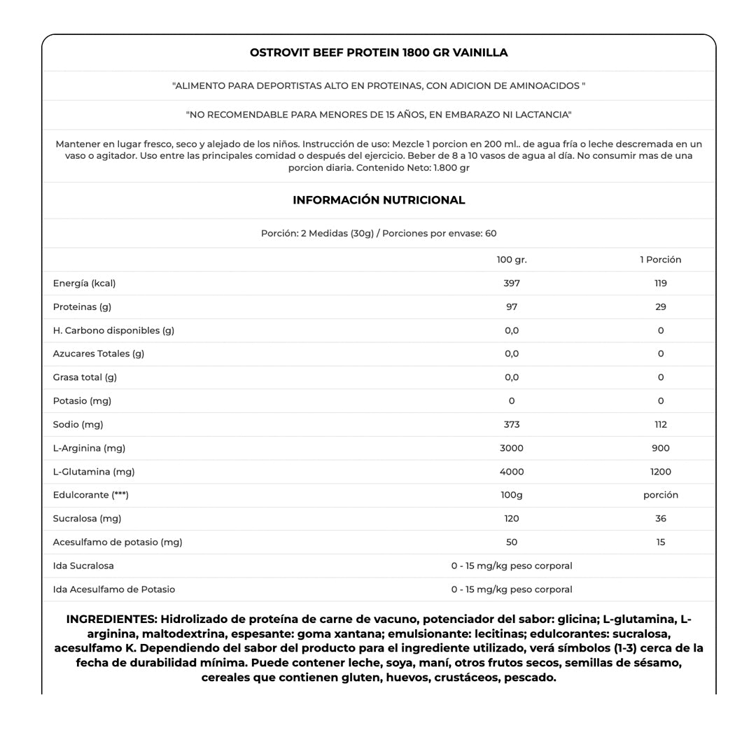 Beef Protein 1.8 Kg Ostrovit