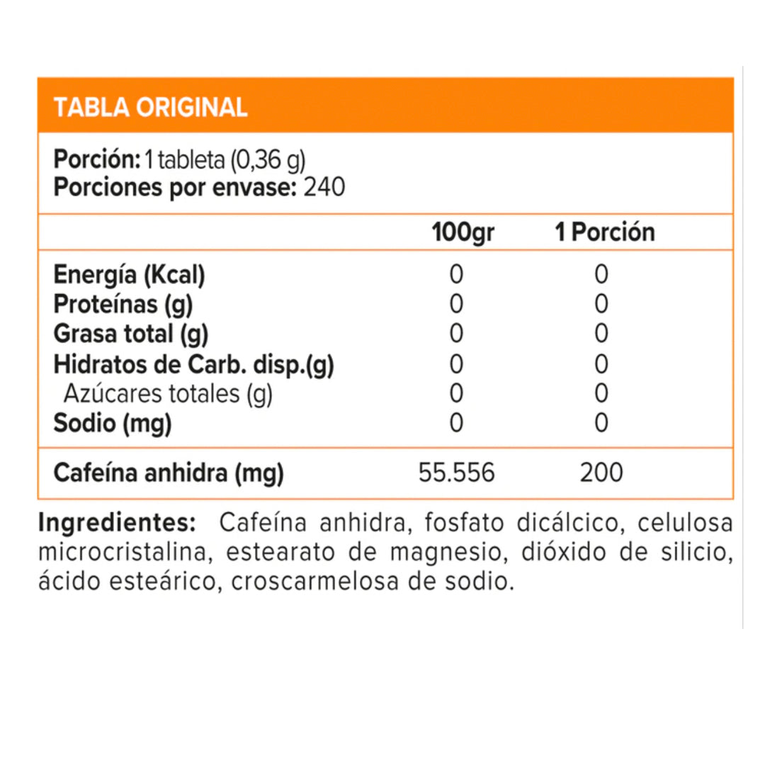 Cafeína 240! Tabletas Mutant