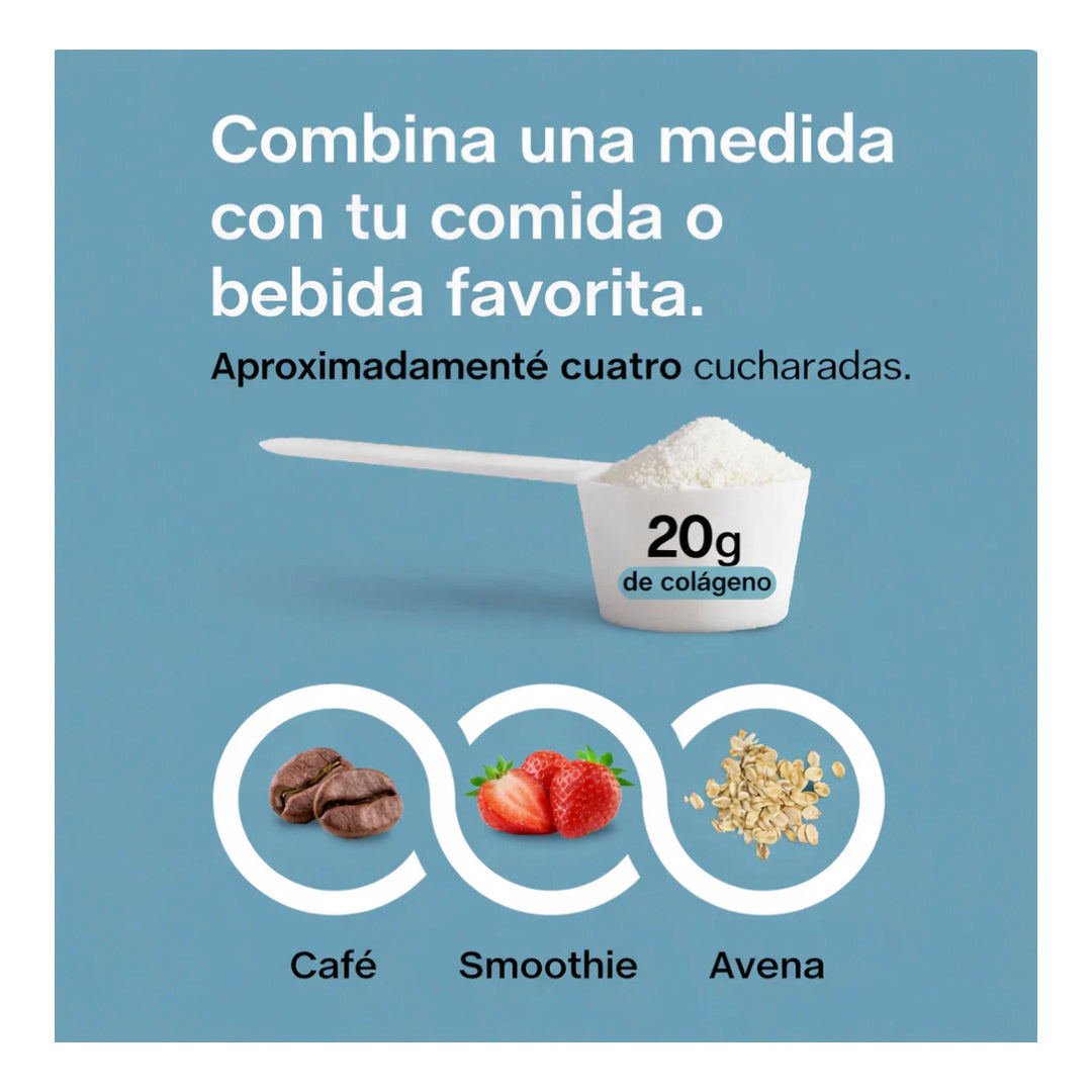 Colágeno Bio-Péptidos (hidrolizado) Grassfed de Absorción Superior 20 gr. + Proteína 18 gr.
