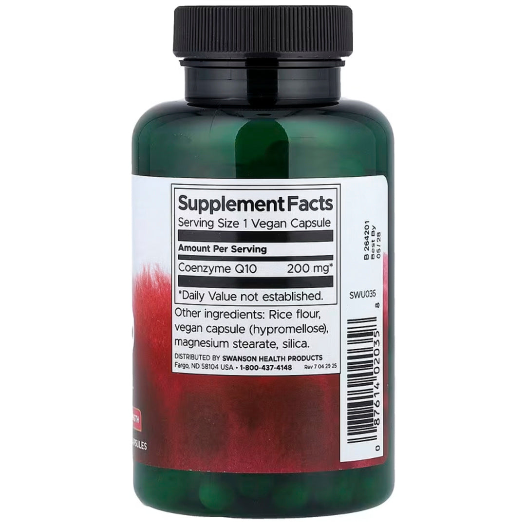 Coenzima Q10 (200 Mg) 90 Cápsulas Veganas Swanson