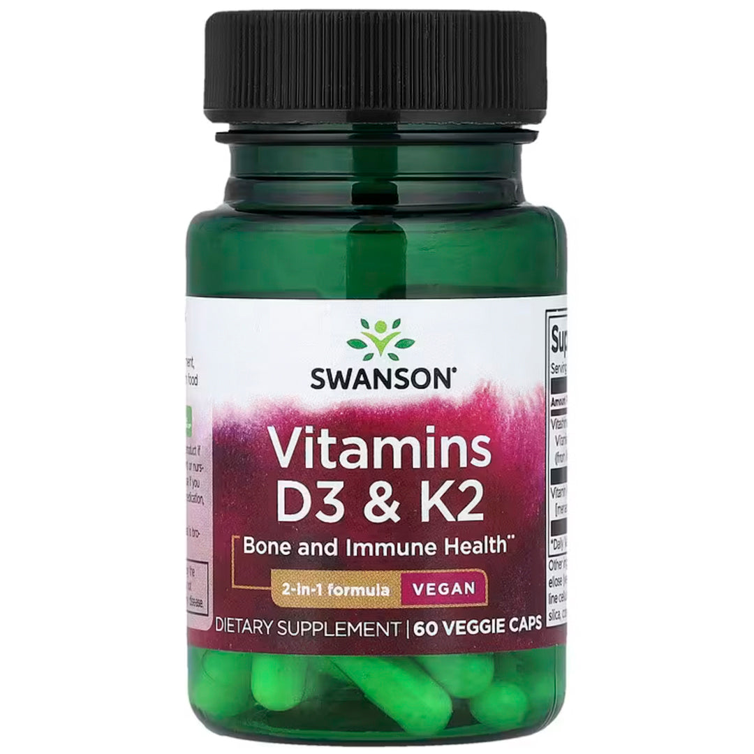 D3 + K2 (60 Cápsulas veganas) Swanson