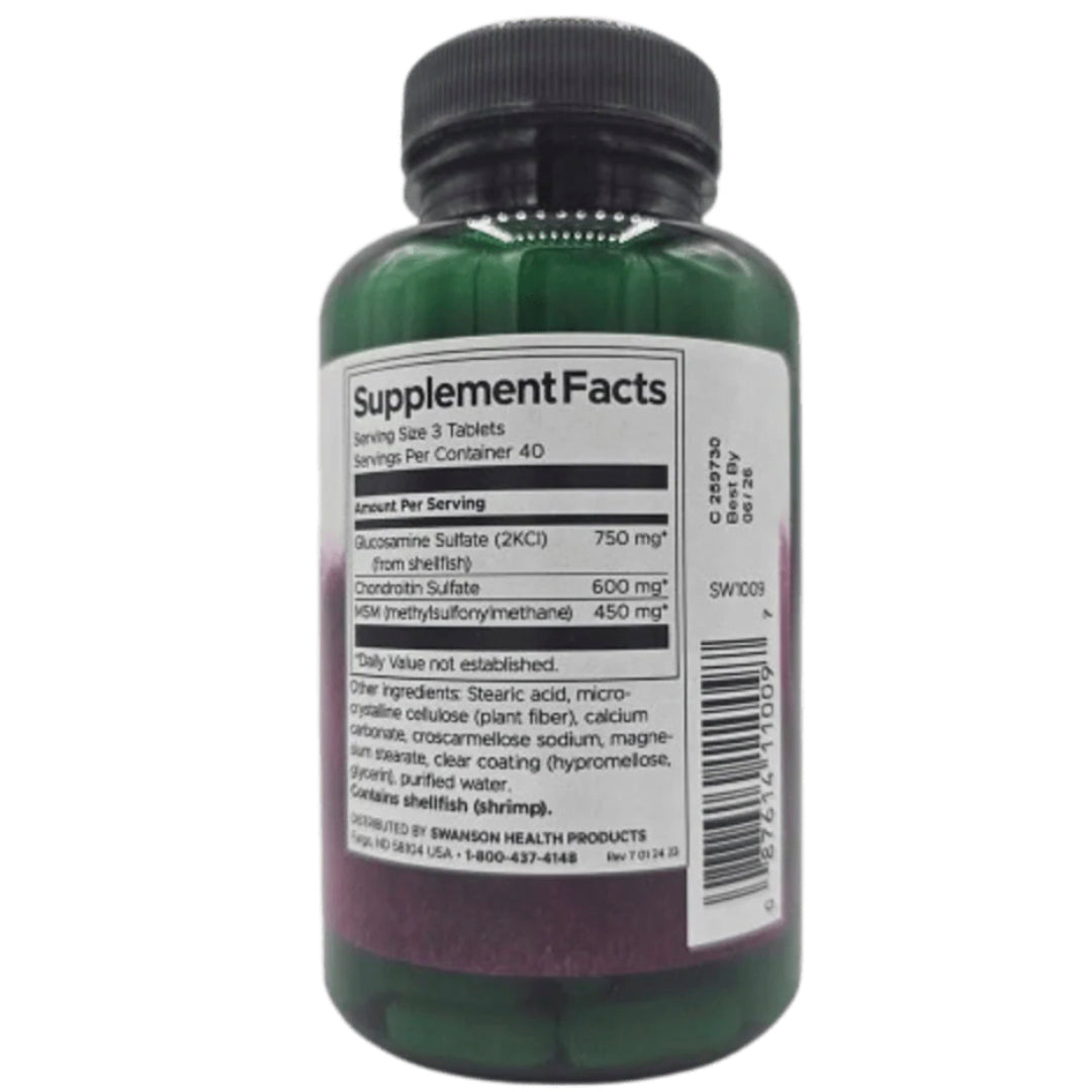 Glucosamine - Chondroitin - MSM (120 tab) Swanson--One Nutrition-SWANSON