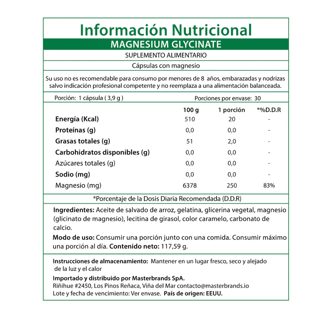 Magnesio Glicinato 250 Mg ( 60 Softgel) Nature´s Truth