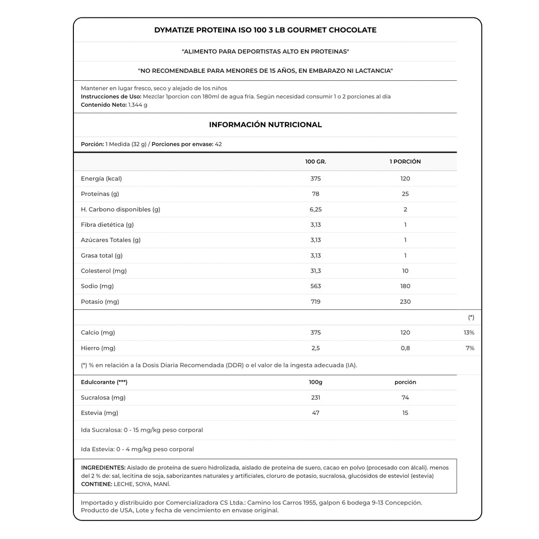 ISO 100 (3 LB) DYMATIZE