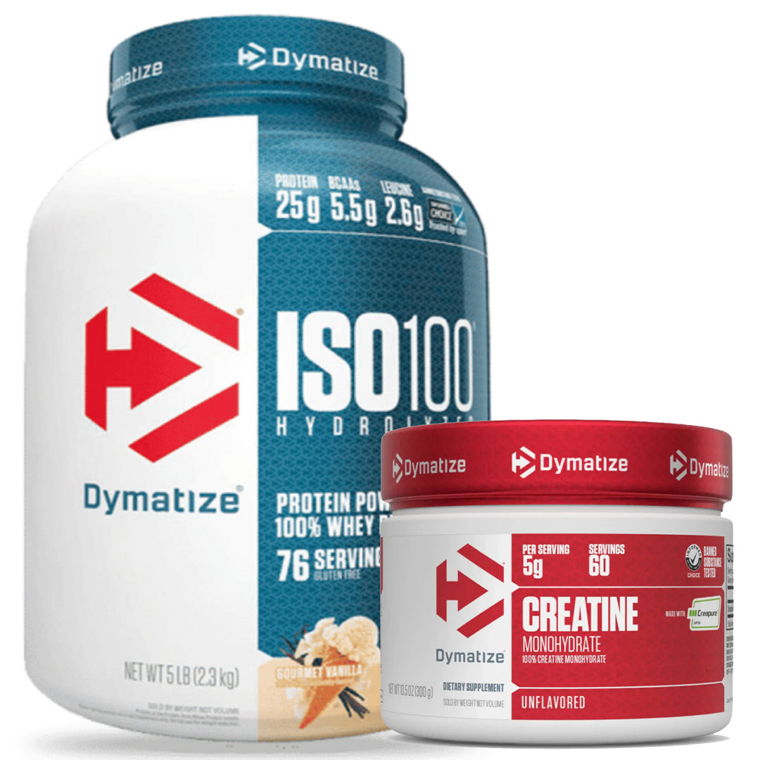 ISO 100 5LB DYMATIZE + CREATINA CREAPURE 300 GR DYMATIZE