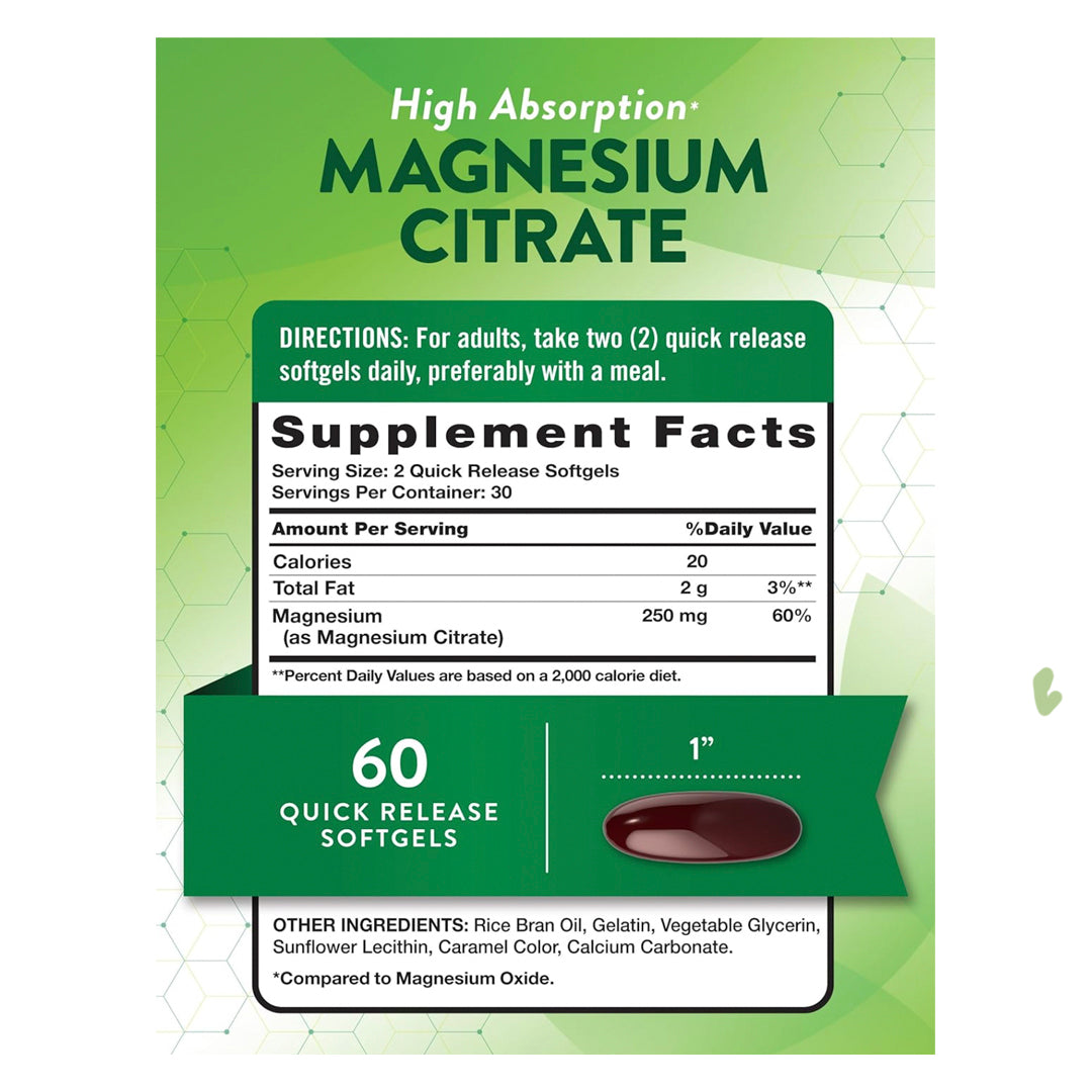 Magnesio Citrato (250mg) 60 cap Nature`s Truth-Citrato de Magnesio-One Nutrition-Nature´S Truth