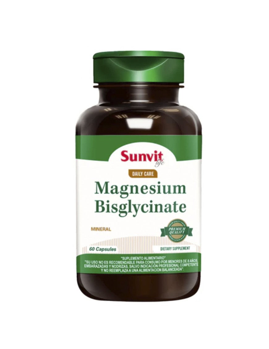Magnesium Bisglycinate (60 cap) Sunvit Life--One Nutrition-SUNVIT