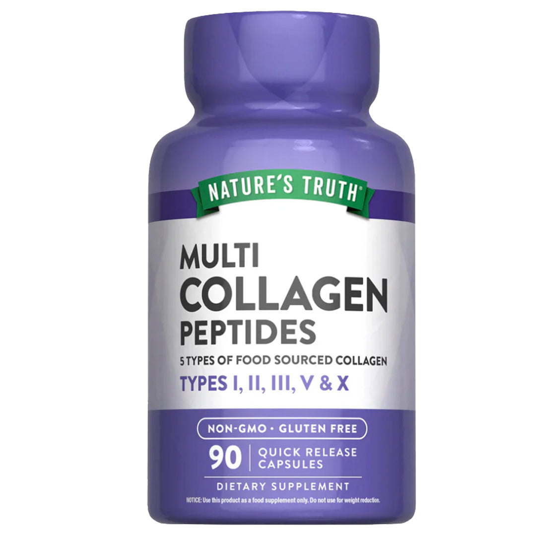 Multi Collagen Complex Colágeno Tipo I, II, III, V, X (90 Cap) Nature´s Truth
