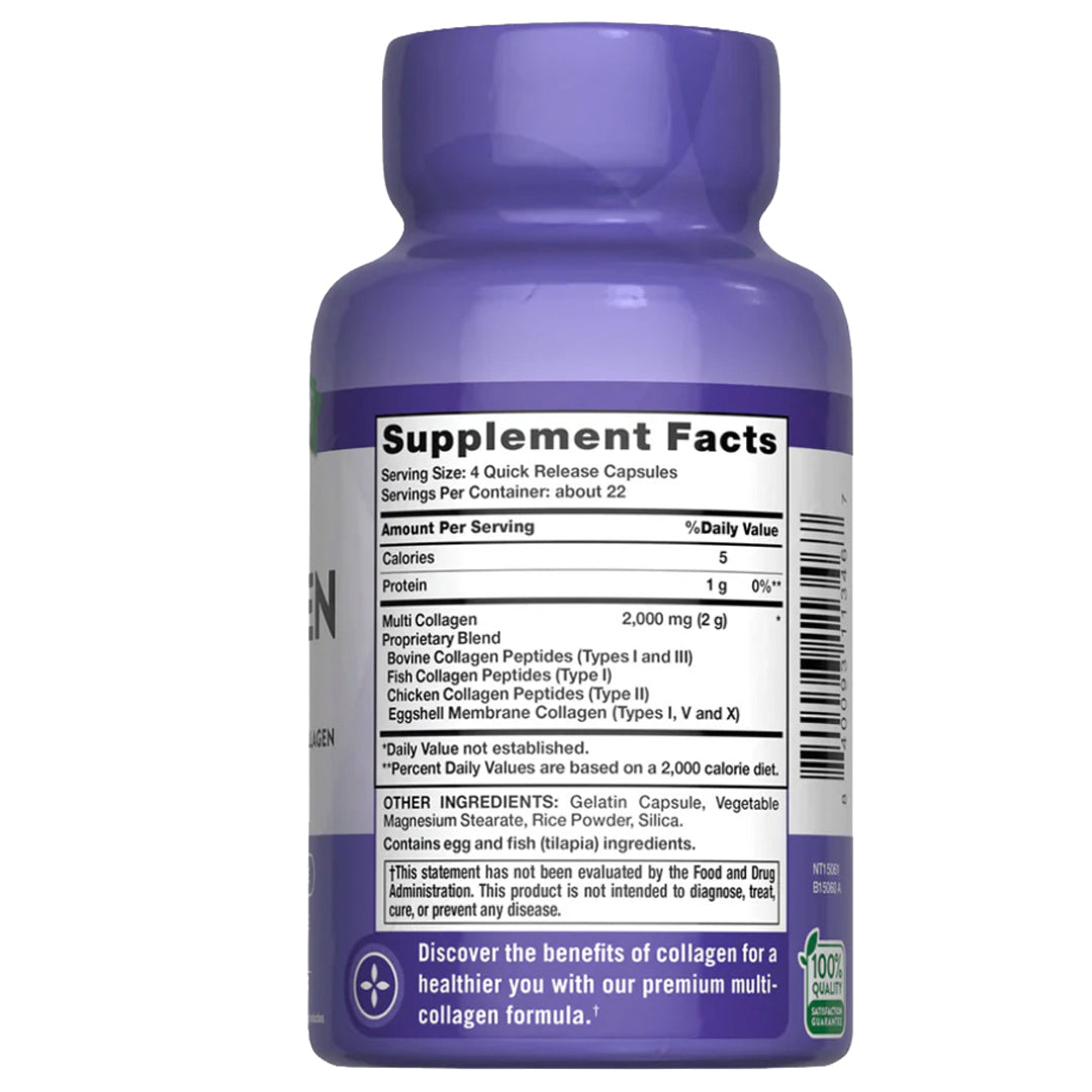 Multi Collagen Complex Colágeno Tipo I, II, III, V, X (90 Cap) Nature´s Truth--One Nutrition-NATURE´S TRUTH