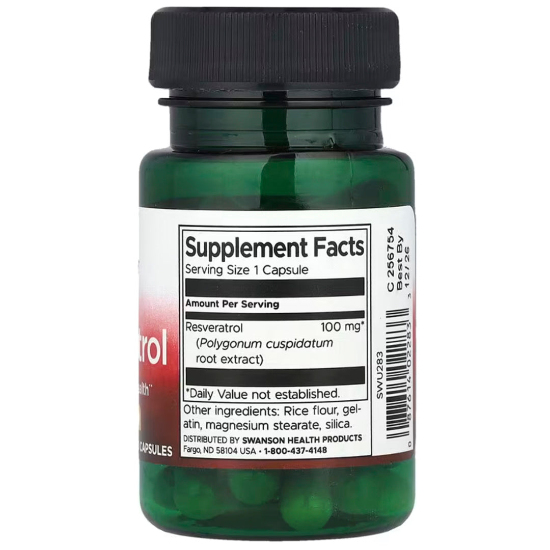 Resveratrol (100 Mg) 30 Cápsulas Swanson