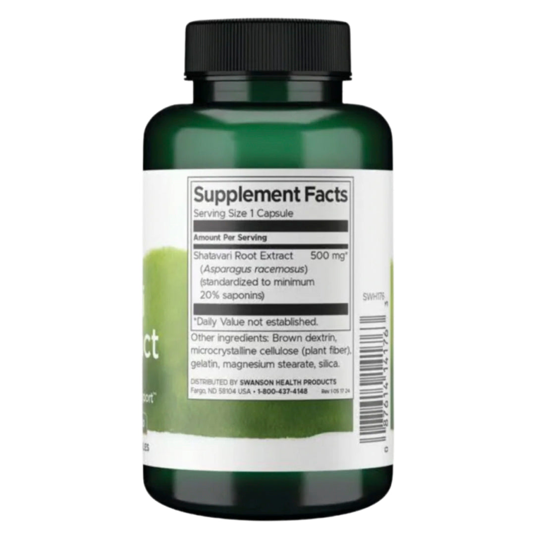 SHATAVARI 500 Mg Extracto de raíz (120 Cápsulas) Swanson