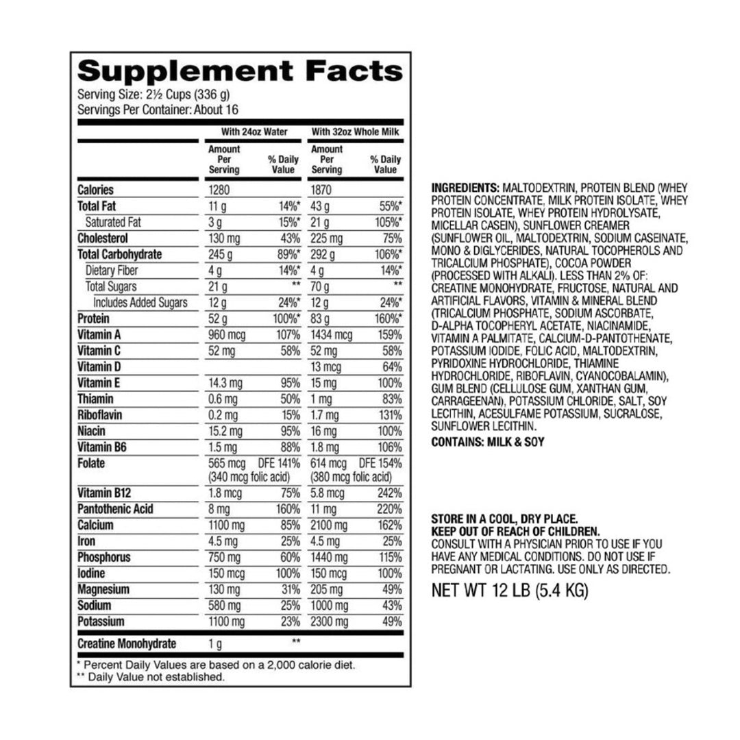 SUPER MASS (12 lb) DYMATIZE--One Nutrition-DYMATIZE