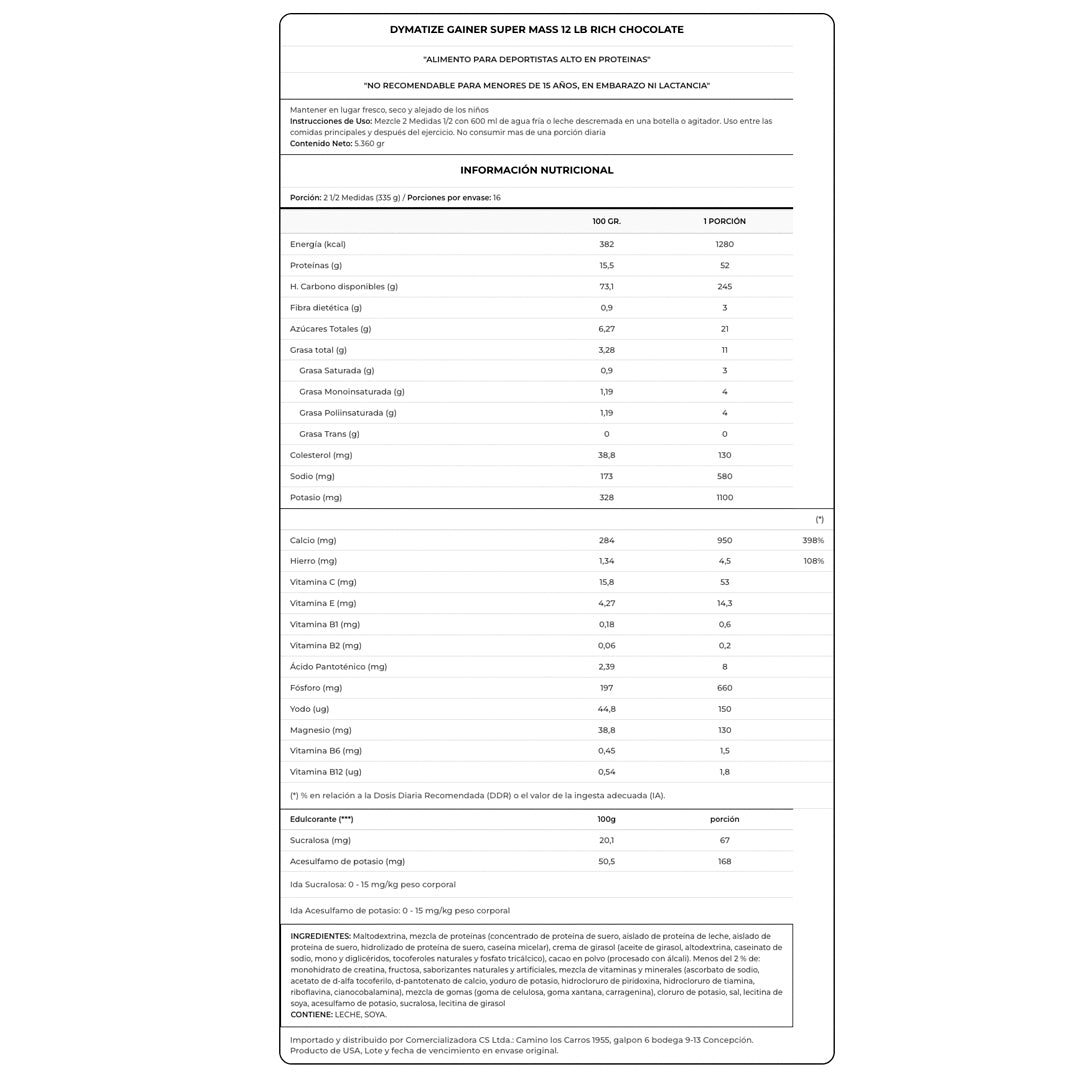 SUPER MASS (12 LB) DYMATIZE