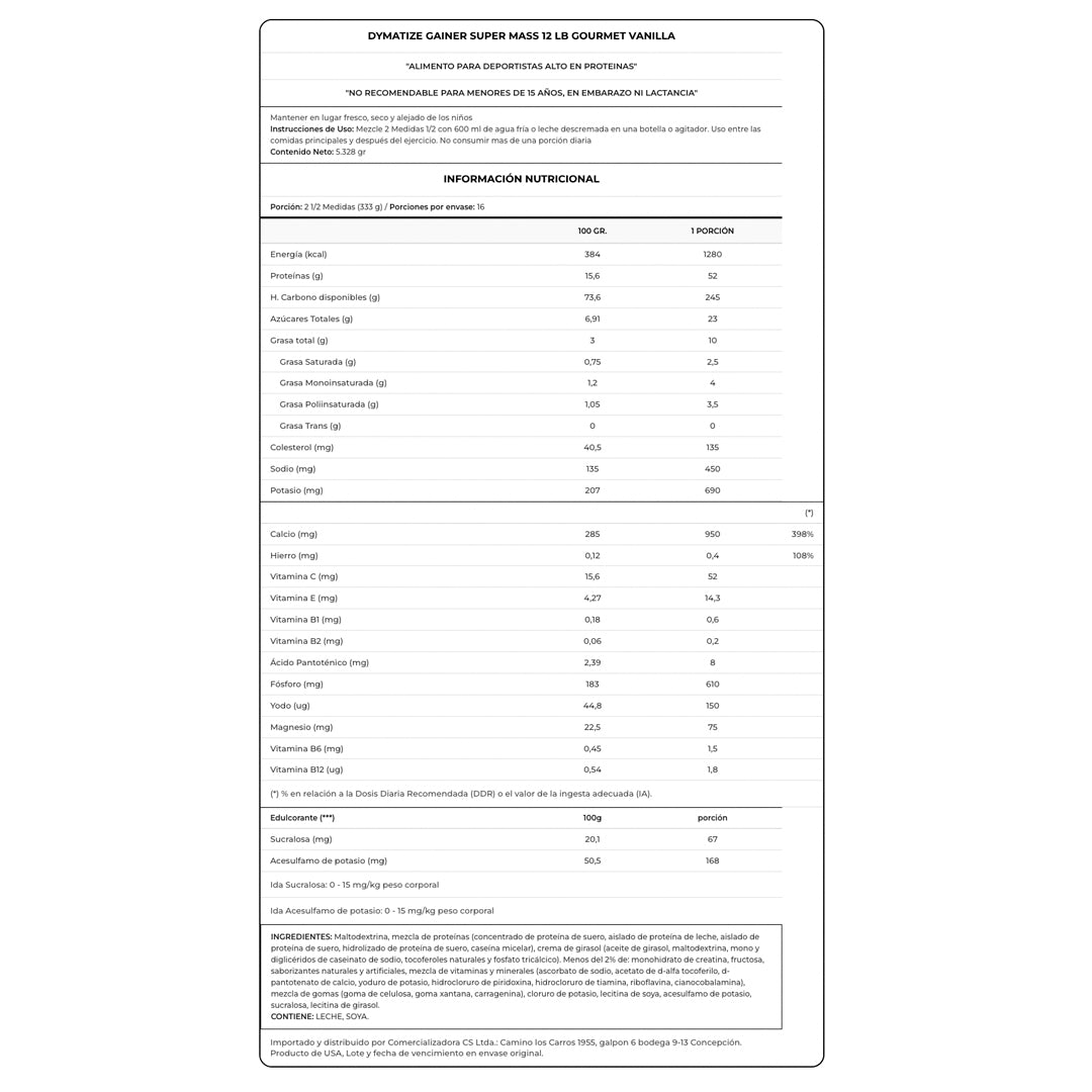 SUPER MASS (12 LB) DYMATIZE