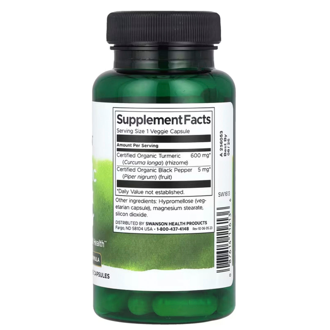 Turmeric Black Pepper - Cúrcuma y Pimienta Negra (60 cap) Swanson--One Nutrition-SWANSON