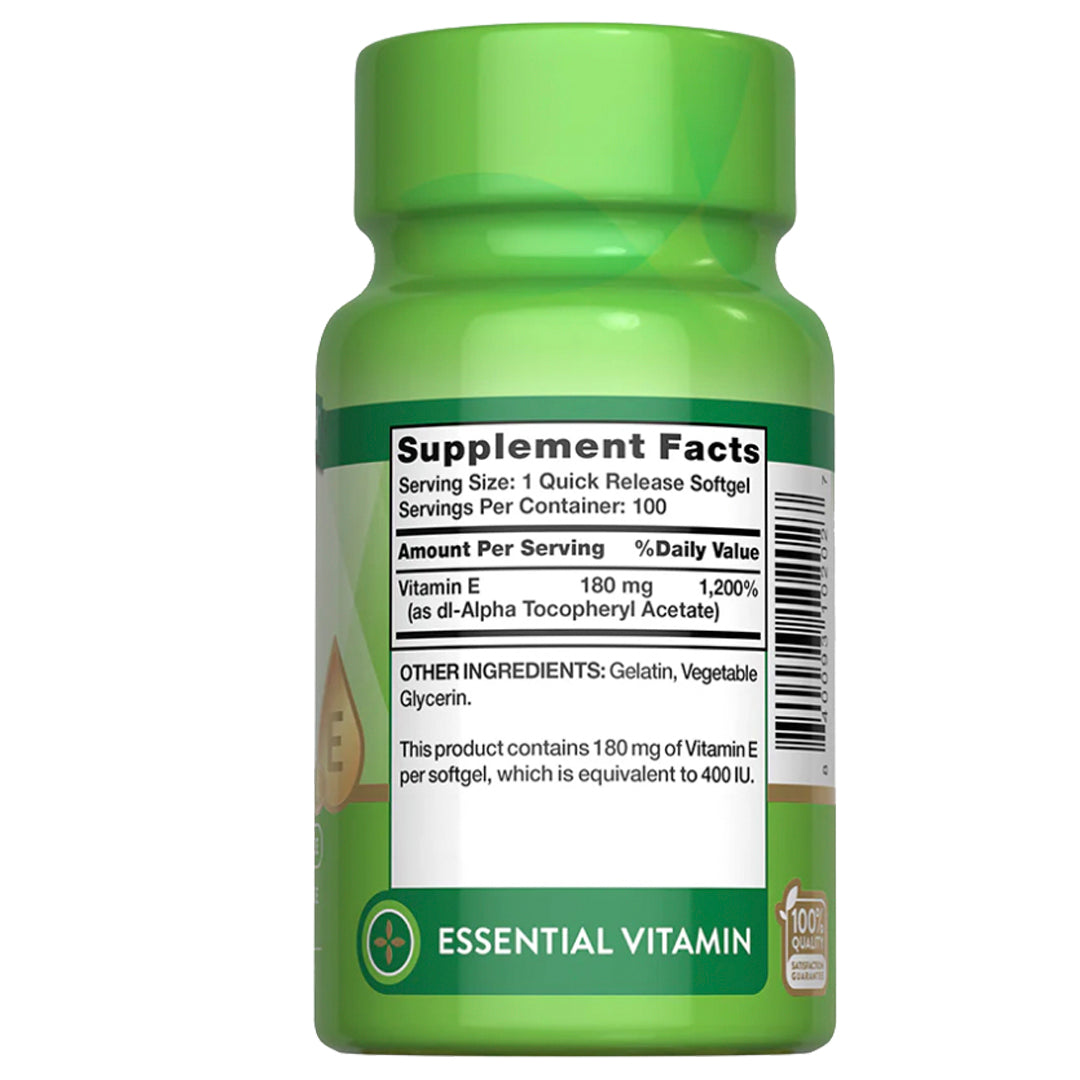 Vitamina E 450 Mg (1.000 IU) 60 Cápsulas Nature´s Truth